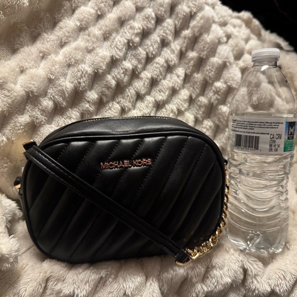 Michael Kors Black Quilted Crossbody Bag